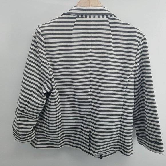 Catherine Malandrino Black and white button blazer jacket XXL - Picture 2 of 6